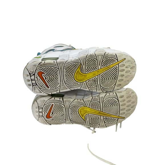 Nike Air More Uptempo GS Sneakers White Multicolor Letters Youth Size 2Y - Picture 9 of 12